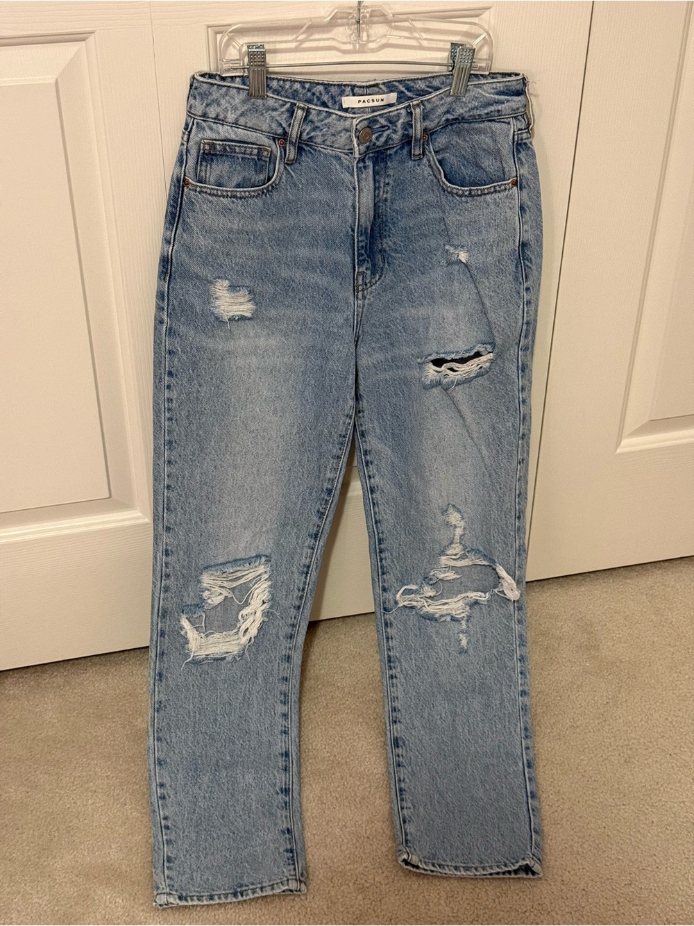 Pacsun Light Blue Distressed Boyfriend Jeans